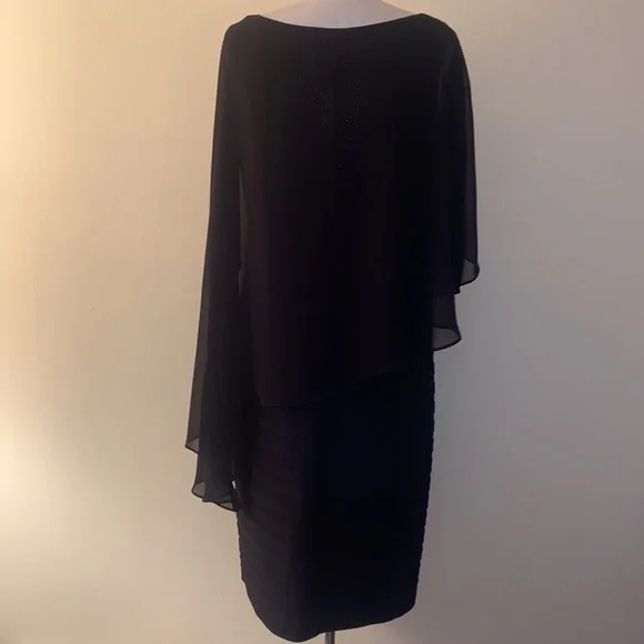 Adrianna Papell Sheer Overlay Dress - Picture 6 of 10